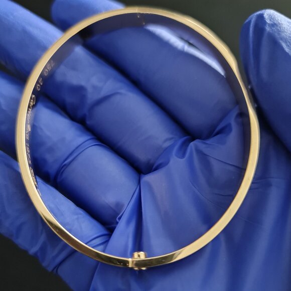 18k Gold bracelet - Bangle screw type design - Picture 3 of 15